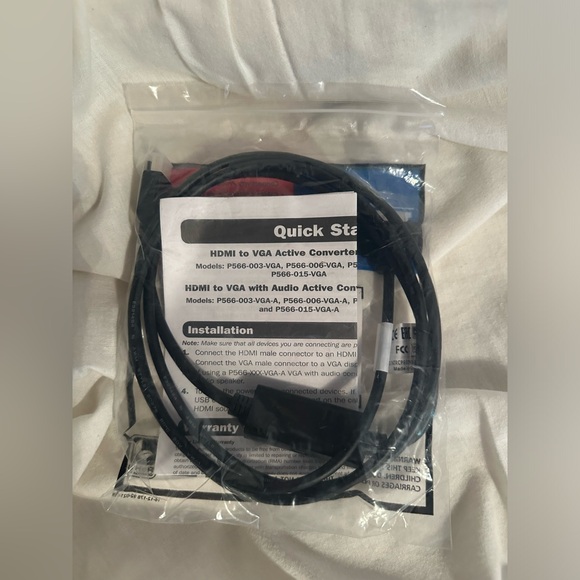 Tripp Lite P566-006-VGA 6' HDMI/VGA Video Cable, Black - Picture 2 of 3